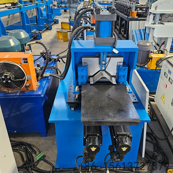Touch screen control panel of a double-layer Ridge Cap Roll Forming Machine, featuring an intuitive interface for one-click automatic production.