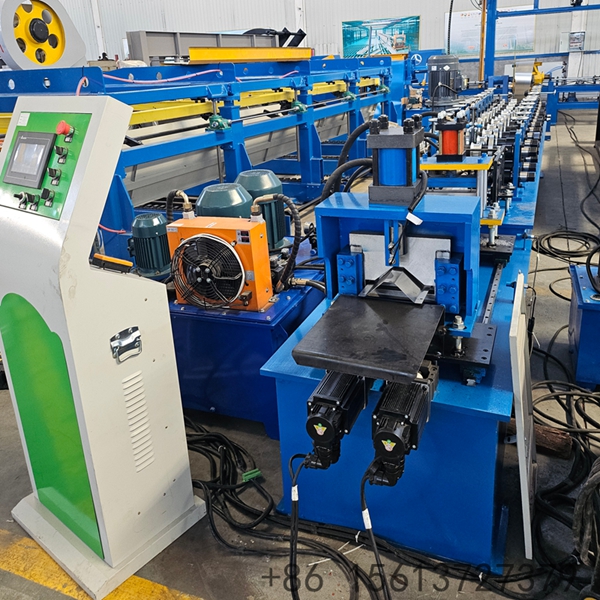Industrial-grade Ridge Cap Roll Forming Machine for roof accessories, featuring a heavy-duty steel frame for high-strength metal roofing production.