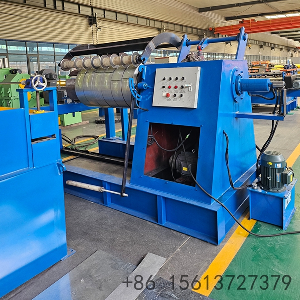 Wide-angle view of a large-scale slitting and cut-to-length production line setup.