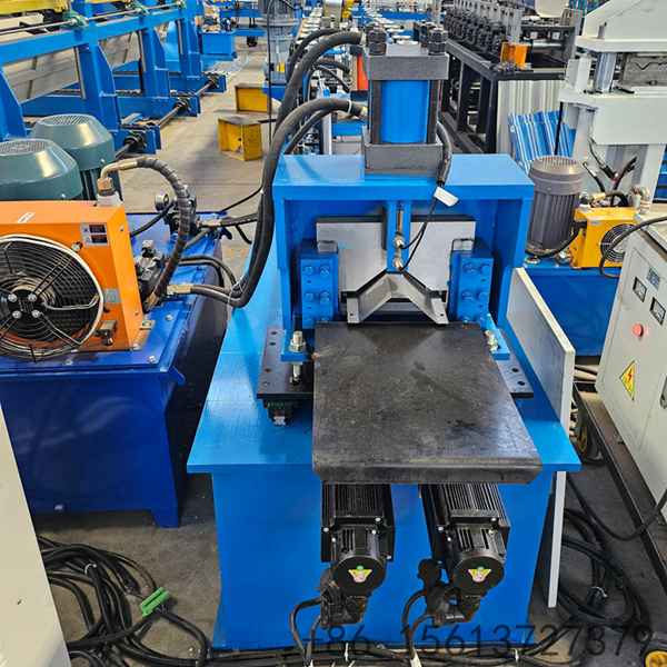Touch screen control panel of a double-layer Ridge Cap Roll Forming Machine, featuring an intuitive interface for one-click automatic production.