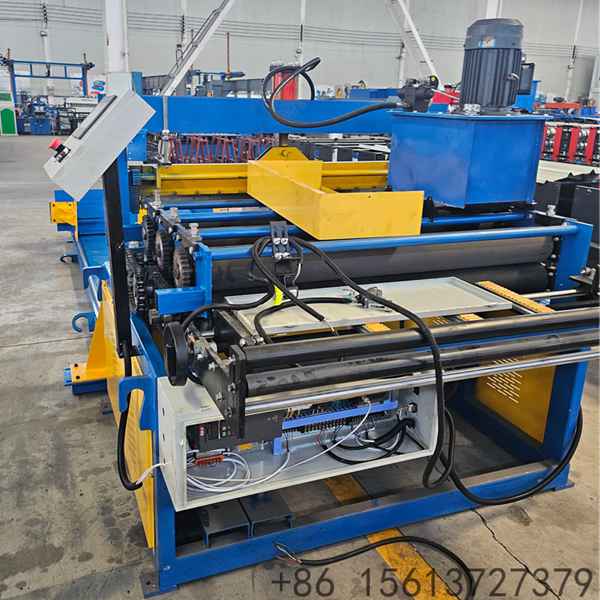 Precision engineering machinery displaying the control panel and mechanical shearing unit.