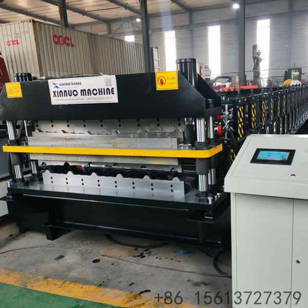 Automated color steel tile manufacturing line producing multi-peak corrugated sheets for residential and commercial roof construction.