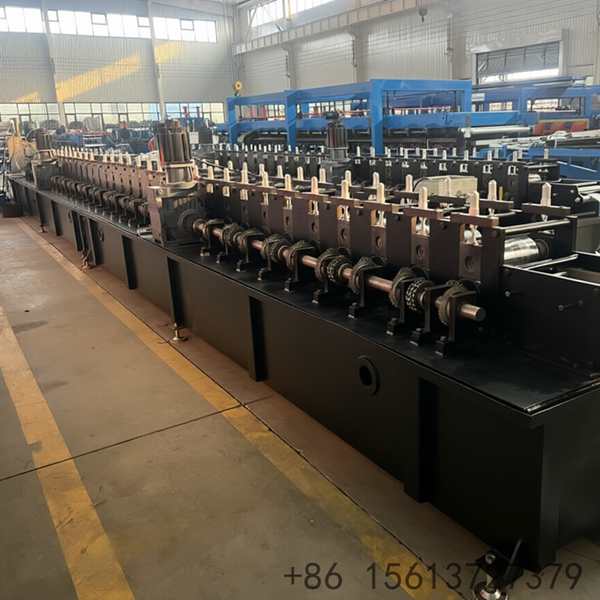 Heavy-duty metal lamp frame manufacturing equipment featuring automatic cutting systems and precision roller stands.