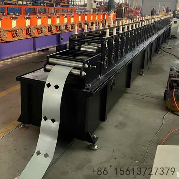 Automated light box frame roll forming line producing high-strength aluminum profiles for commercial lighting applications.