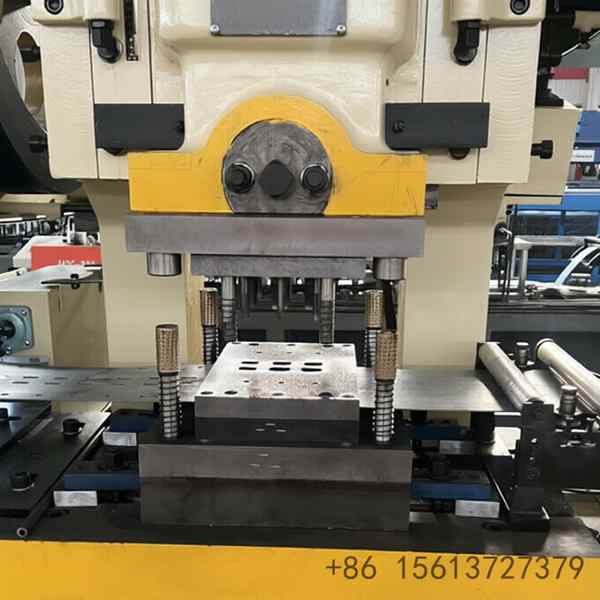 Modern cold roll forming line with digital control panel ensuring accurate dimensions for warehouse rack columns.