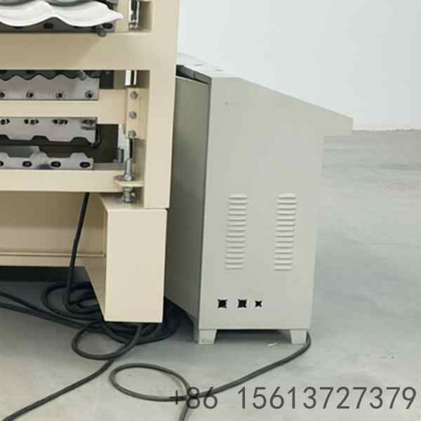 Professional triple-deck steel tile forming equipment demonstrating the transformation of flat metal coils into finished roofing sheets.