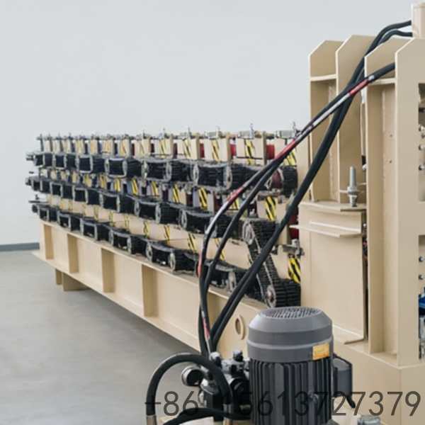 Automated multi-deck roof sheet forming line producing durable corrugated tiles for residential and commercial construction projects.