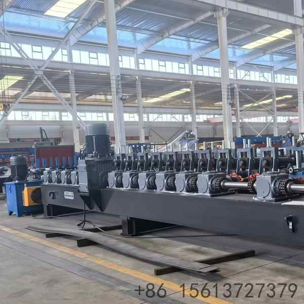 Delta PLC control cabinet with dual touch screens for automatic keel machine.