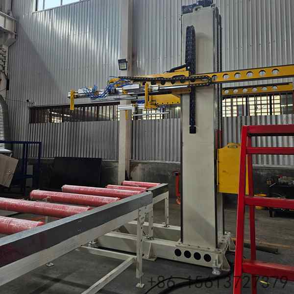 PLC control panel and touch screen interface for operating the automatic panel stacker