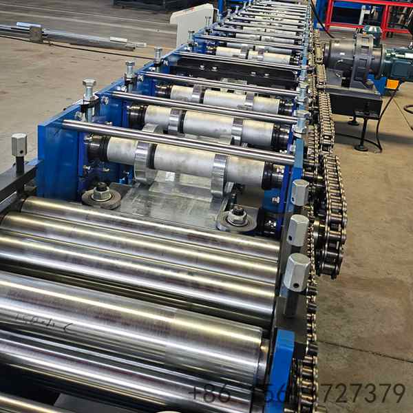Heavy-duty steel frame structure of the C U purlin roll forming machine ensuring stability