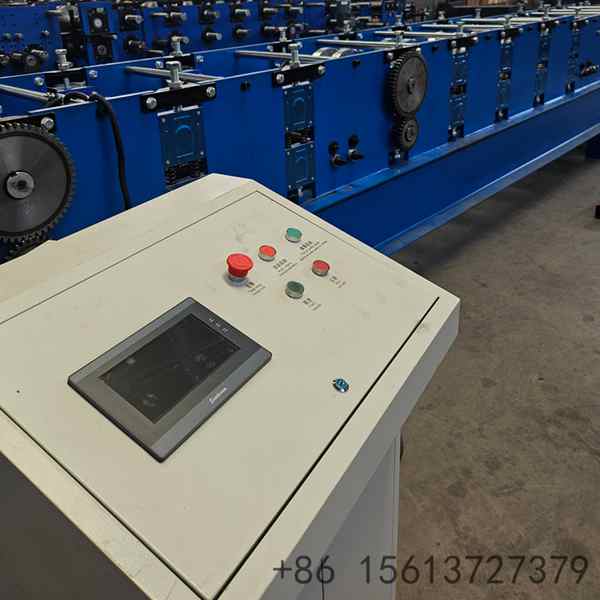 Fully automated C U purlin production line with PLC control system and touch screen interface