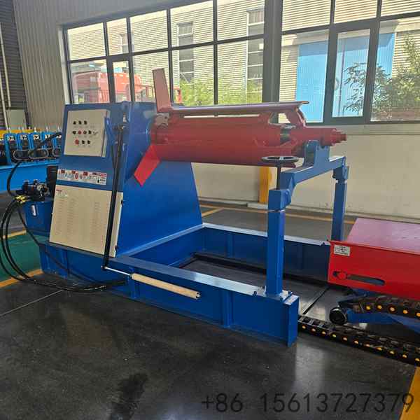 Heavy-duty hydraulic decoiler machine designed for seamless integration with roll forming production lines