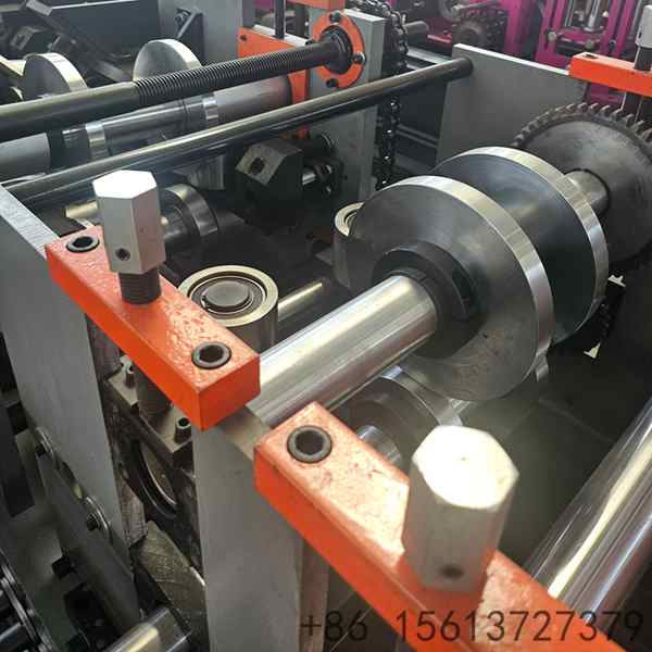 PLC control panel and touch screen interface for operating the automatic purlin forming equipment