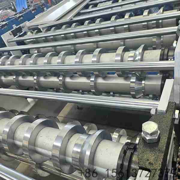 Finished double deck metal roof tiles produced by the high-efficiency 2-in-1 roll forming equipment