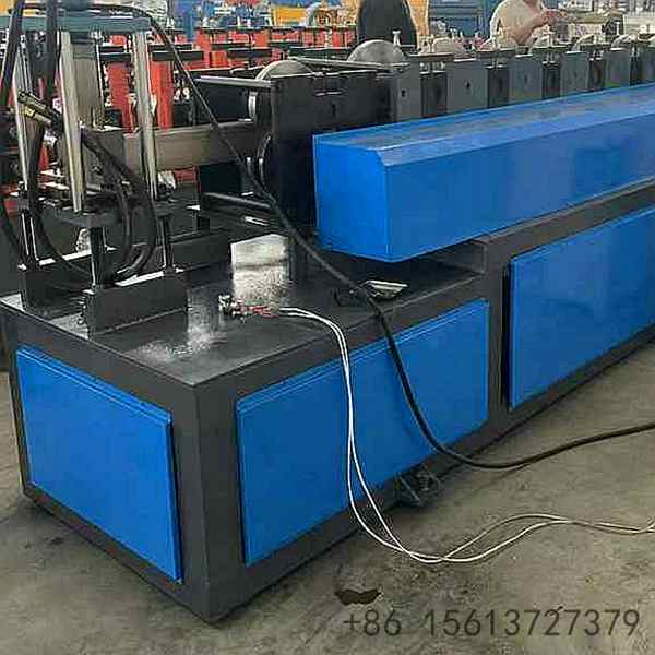 PLC control panel and touch screen interface for operating the 4-size U channel roll forming equipment