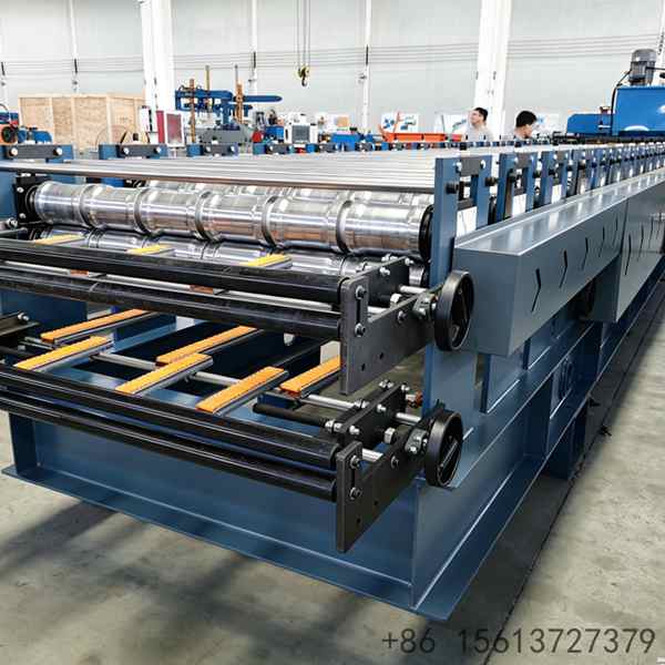 PLC control panel and touch screen interface for operating the 2-in-1 glazed arc roll forming equipment
