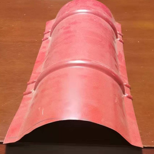 Finished galvanized colored steel ridge caps produced by the high-precision roll forming equipment