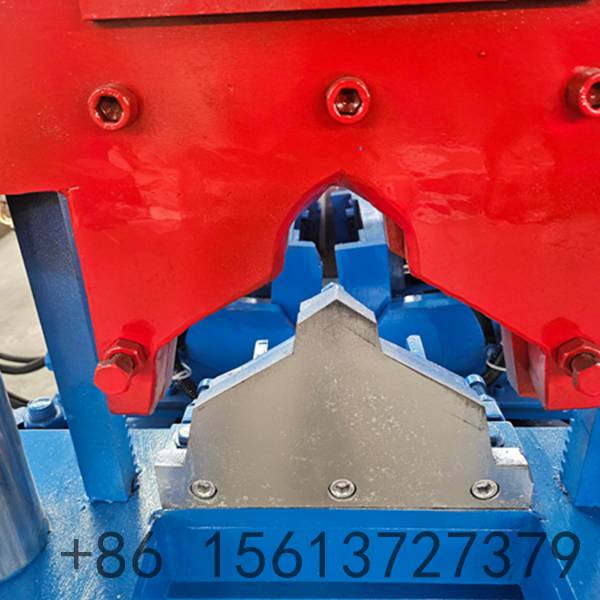 Automatic color steel metal ridge cap sheet roll forming machine designed for continuous metal roof cap production