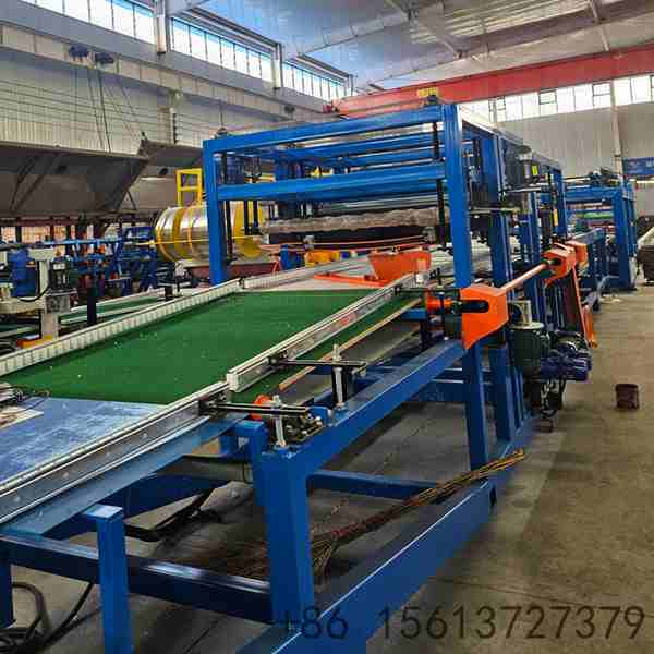 Automatic EPS rock wool sandwich panel production line designed for continuous manufacturing of insulated wall and roof panels