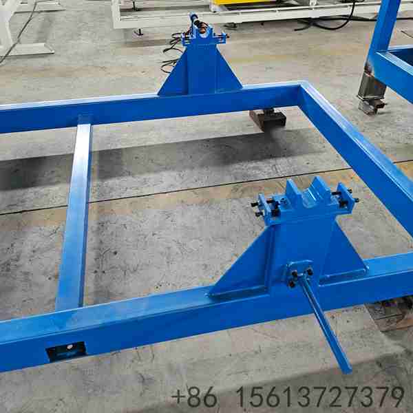 Heavy-duty welded steel frame structure of the Z-Lock panel machine ensuring maximum stability during high-speed operation