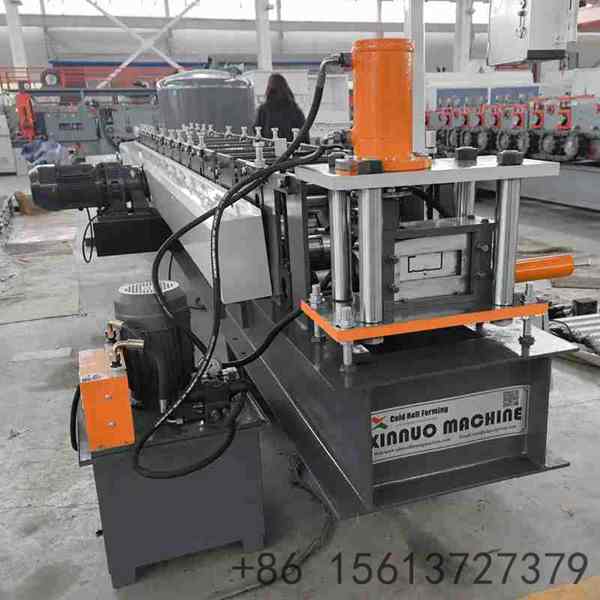 Close-up of chrome-plated rollers designed for wear-resistant C and U channel profile forming.