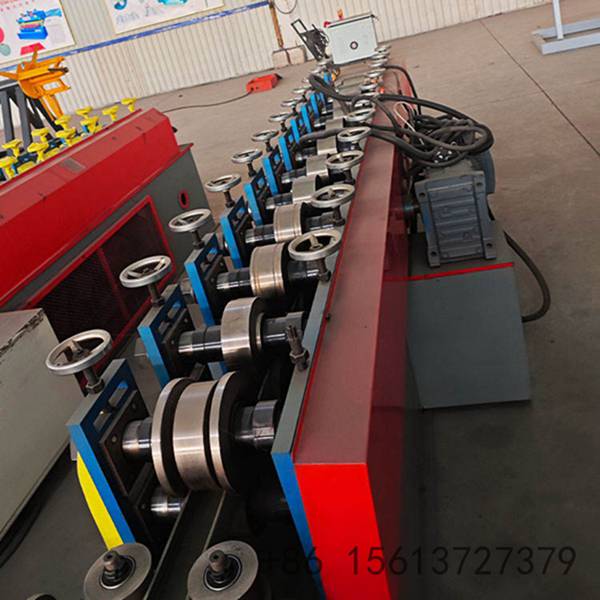 Close-up view of precision chrome-plated forming rollers on a U Profile Keel Machine, ensuring scratch-free surfaces and uniform profile consistency