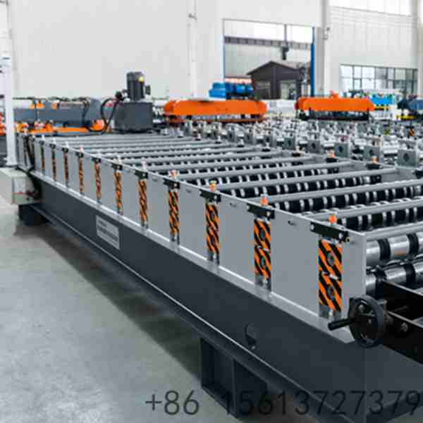 C18 trapezoidal roll forming machine engineered for manufacturing high-strength steel roofing panels