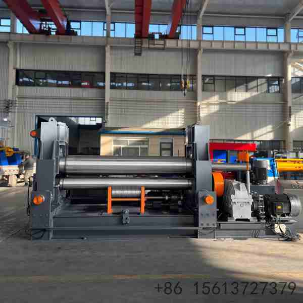 Heavy-duty CNC hydraulic 4-roll plate rolling machine engineered for precision metal bending and shaping