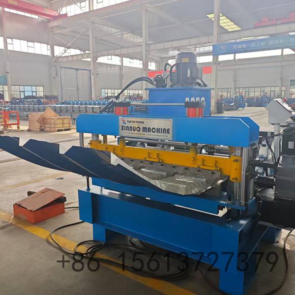 Automatic metal sheet camber bending machine featuring a robust blue steel frame and multiple precision rollers for smooth arc forming.