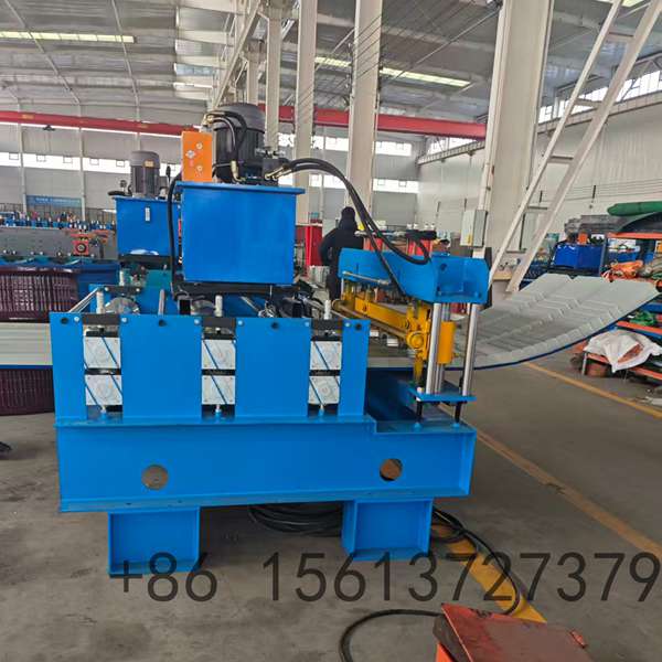 Heavy-duty hydraulic curving roll former machine with PLC control system ensuring high accuracy and consistent bending radius for steel structures.