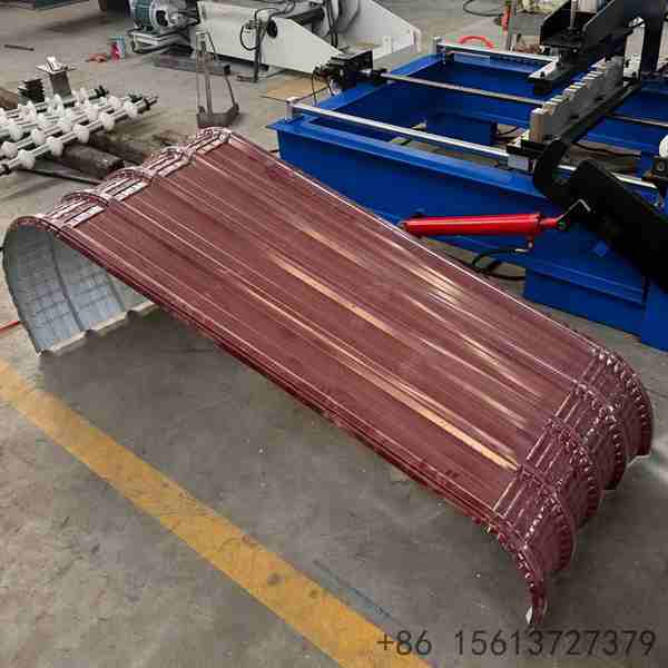 Precision roller forming station ensuring consistent curvature across the entire width of the metal sheet