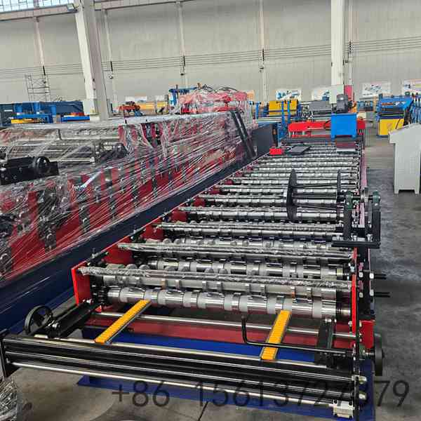 Reinforced steel base frame providing exceptional stability during continuous trapezoidal sheeting