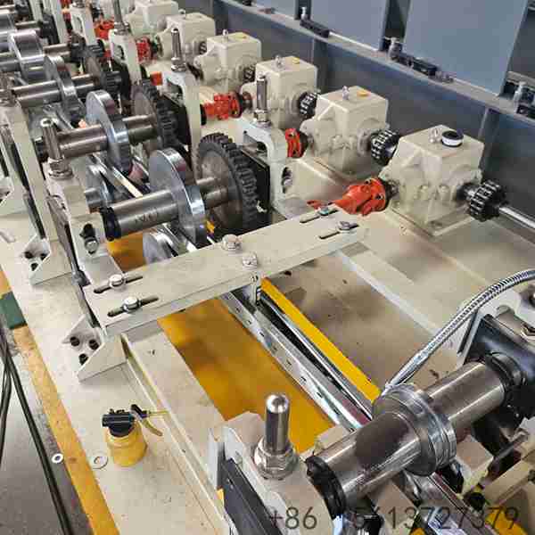 Industrial-square-pipe-maker-machine-showing-heavy-duty-forming-rollers-and-stable-base-frame
