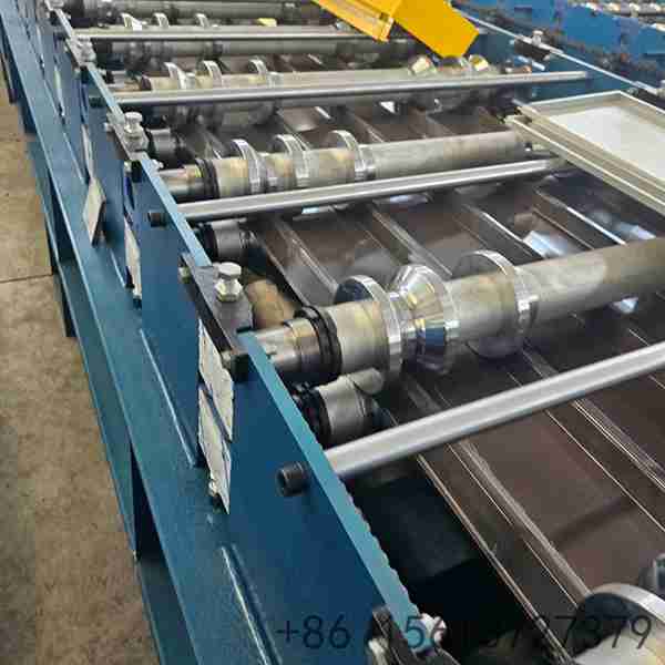 Industrial-820-glazed-tile-making-machine-showing-stamping-station-and-durable-forming-rollers