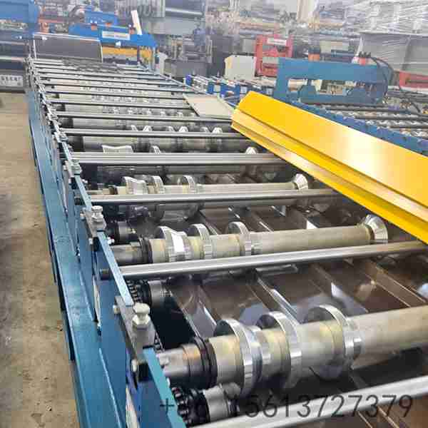 Industrial-high-capacity-820-glazed-tile-making-machine-showing-servo-driven-stamping-station