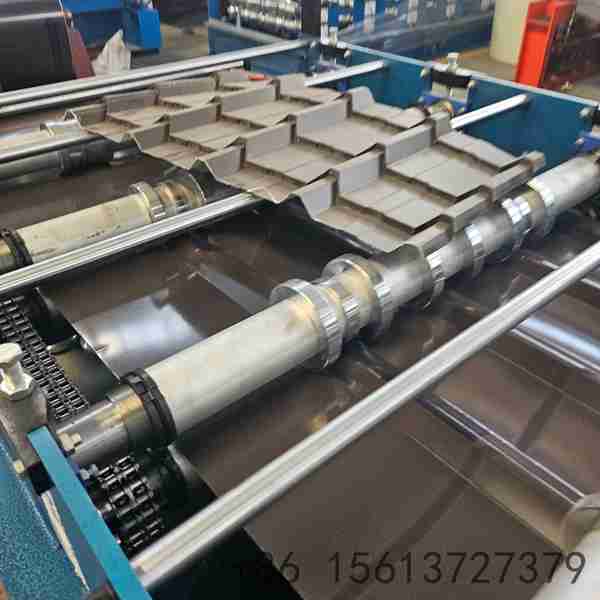 Massive-high-speed-820-tile-roll-former-base-built-on-reinforced-400H-beam-steel-for-stability