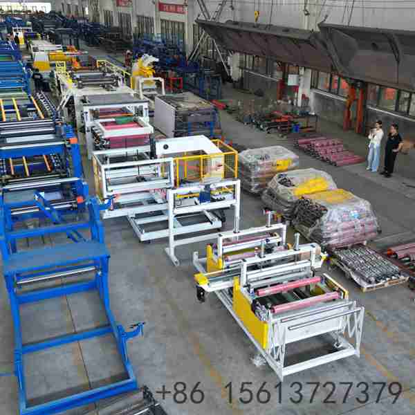 Heavy-duty-65m-S-type-sandwich-panel-production-line-base-built-on-reinforced-H-beam-steel