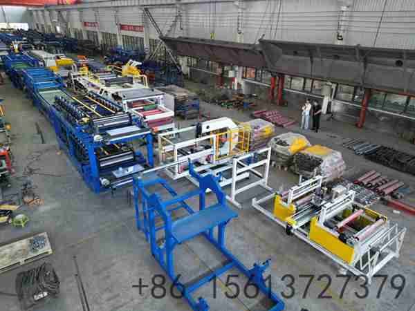 Fully-automatic-rock-wool-and-EPS-foam-integrated-sandwich-panel-production-line-overview