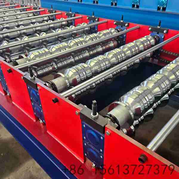 Industrial-high-capacity-820-glazed-tile-making-machine-showing-servo-driven-stamping-station