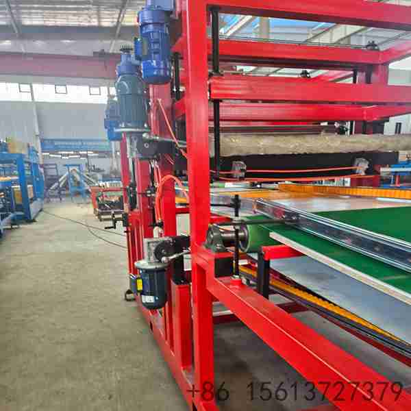 Fire-resistant-rock-wool-sandwich-panel-production-line-for-A2-class-insulated-panel-manufacturing