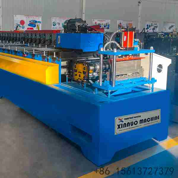 Color-coated-steel-sheet-fed-into-great-wall-panel-forming-machine
