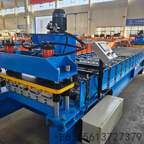 galvanized steel 5 rib trapezoidal sheet roll former with chrome plated rollers and welded frame
