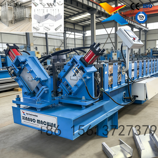Double head C-shaped keel roll forming machine