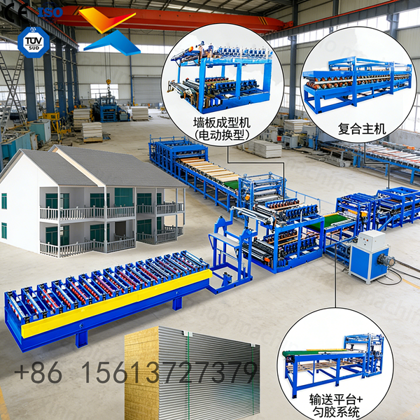 EPS And Rock Wool Sandwich Panel Production Line