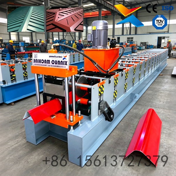  Galvanized Steel Roofing Ridge Cap Roll Forming Machine