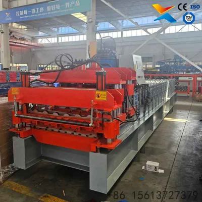 Machine de formage à rouleaux double couche pour tôle de toiture