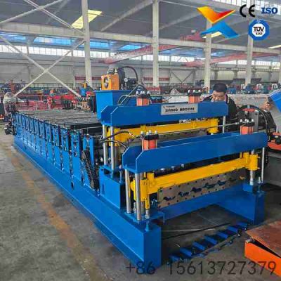 Double Layer Wall Panel And Trapezoidal Roof Sheet Roll Forming Machine 